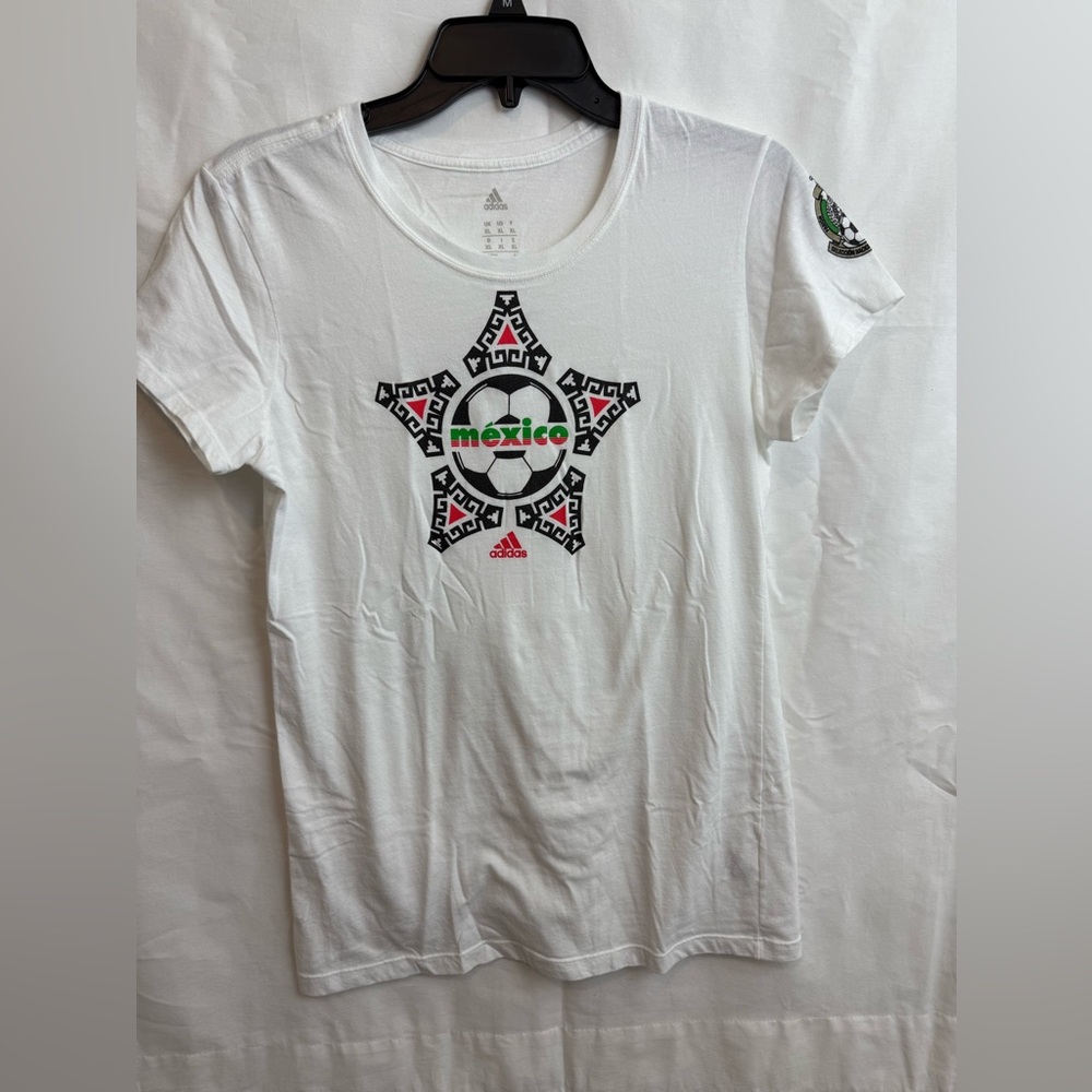 Adidas White Mexico Soccer Tee